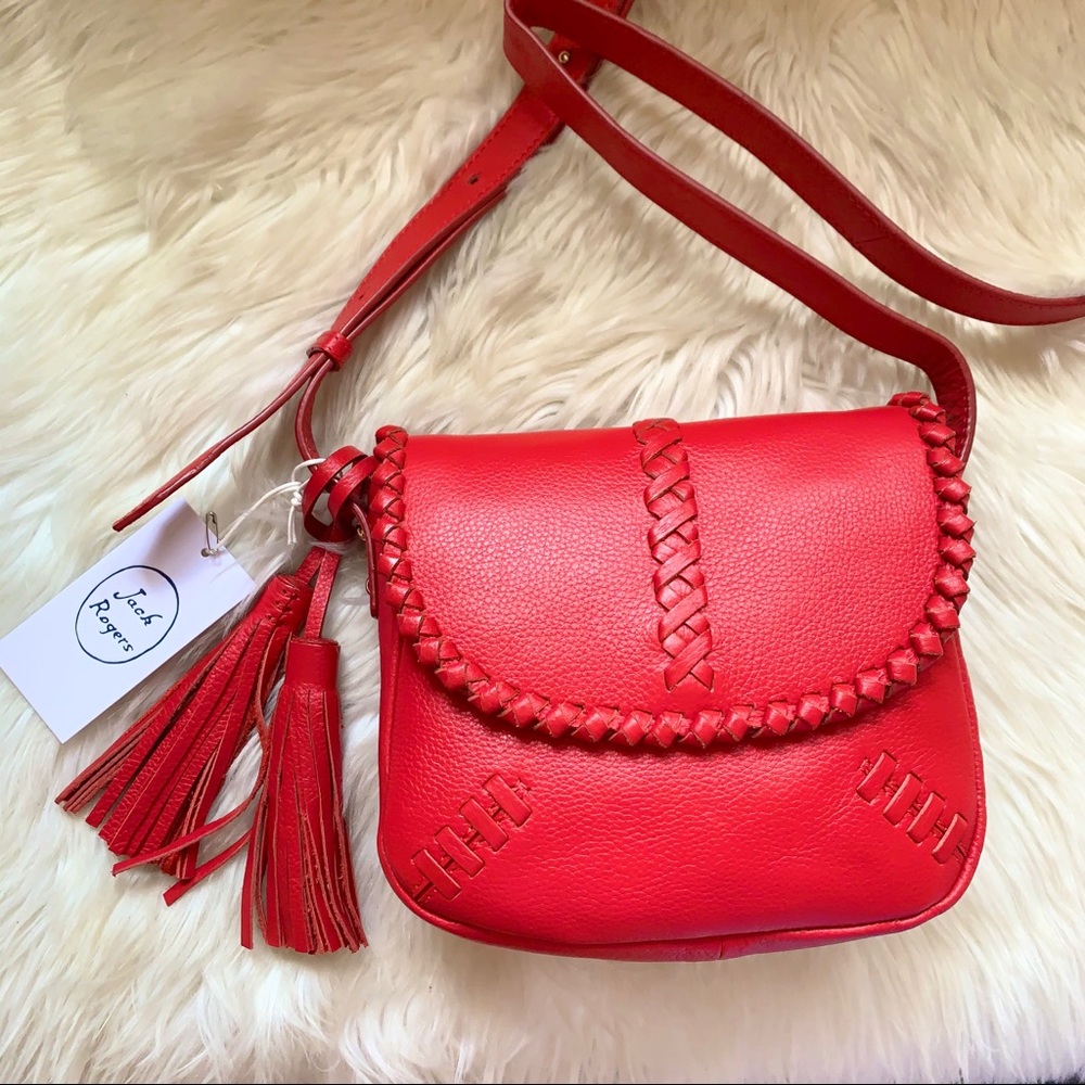 New! JACK ROGERS Ryder Tassel Crossbody Bag - Picture 3 of 14